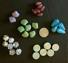 Gorgeous Collection of Czech glass beads for jewelry making. Lot of 32.