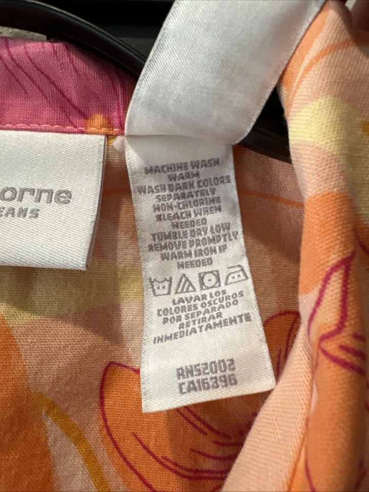 Liz Claiborne Womens Floral 2 Piece Pajama Sleepwear Set XL Top W/ Large Bottoms - Image 4 of 4