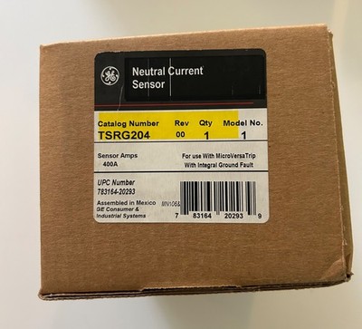 GE TSRG204 Ground Fault Neutral Transformer 400 Amp Selec Trip MicroVersa Unit