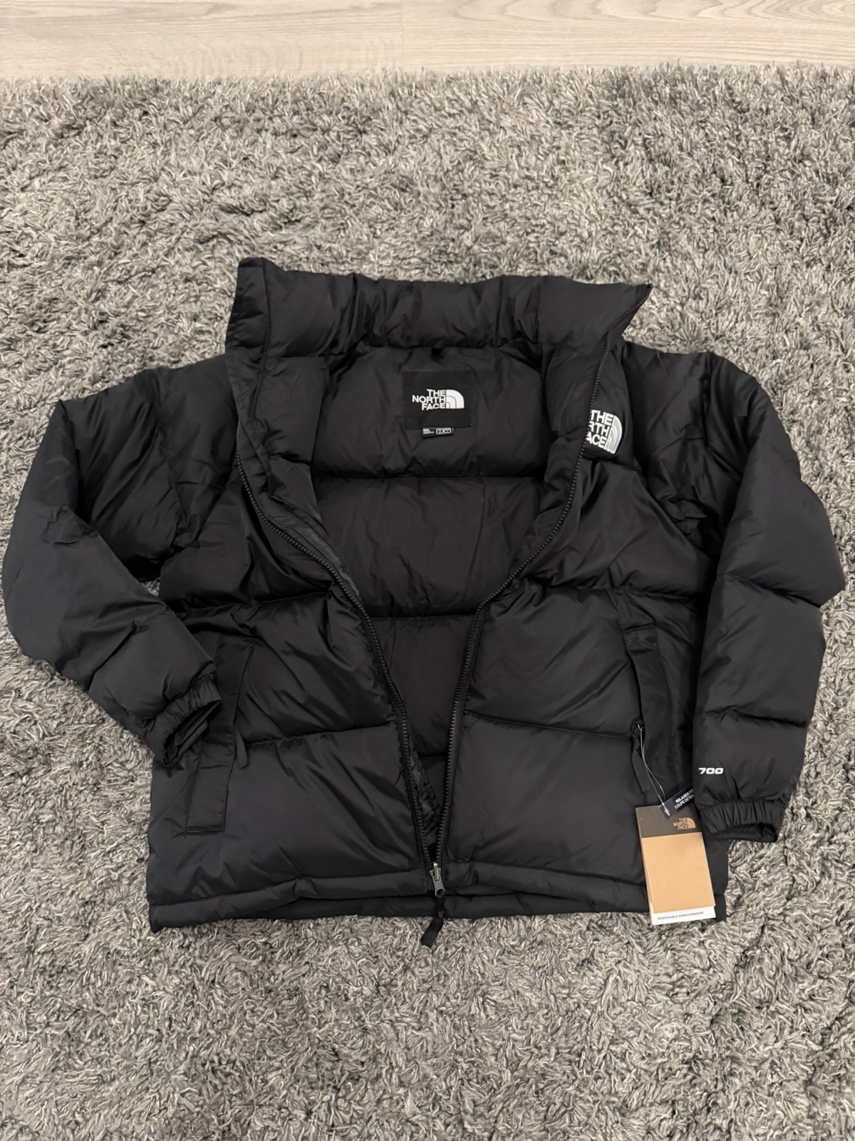 Mens The North Face Mens 1996 Retro Nuptse 700 Down Puffer Jacket Black XL