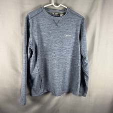 Eddie Bauer Medium Mens Tech Crew Pullover Zip Pocket Soft Outdoors Hiking Golf