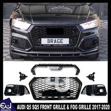 RSQ5 STYLE FRONT BUMPER HONEYCOMB GRILLE FOG GRILL FOR AUDI Q5 SQ5 FY 2017-2020