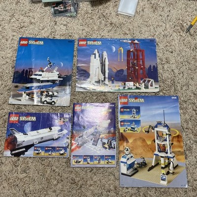 Lego System Space Launch Manuals Only.  Manual #6544, 6456, 6454, 6339 and 6456