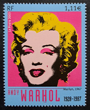 FRANCE 2003 TIMBRE 3628 PEINTURE MARILYN MONROE WARHOL ART TABLEAU neuf** MNH