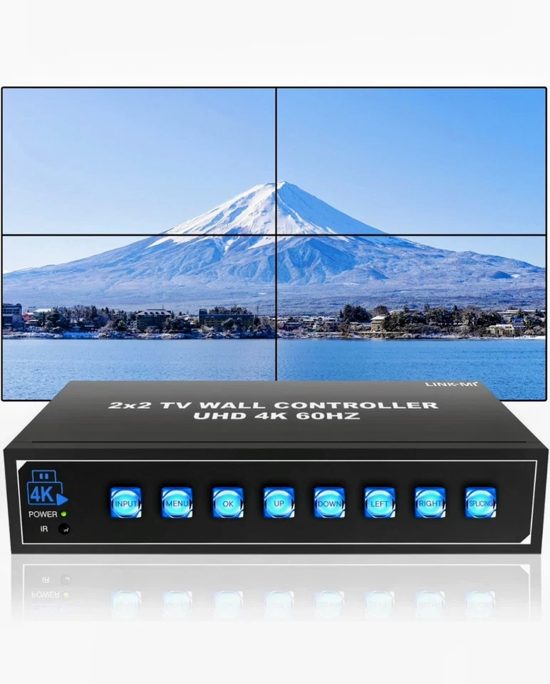 Link Mi Video Wall Controller 4K60 UHD 2x2  HDMI 2.0 USB in 4096x2160@60   - Image 4 of 4