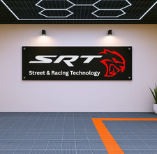 SRT Street & Racing Technology Flag Banner Garage Wall Decors Gift 71x24 in
