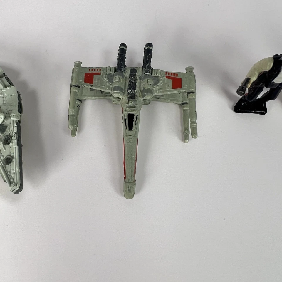 Star Wars Micro Máquinas Figuras Han Solo, C-3PO, Obi Wan, Ewok, X-Wing Lote de 8 Foto 3 de 4