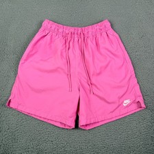 Nike Shorts Mens S Pink Sportswear Woven FN3307-675 Mesh Lined Drawstring Logo