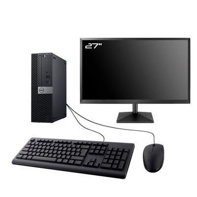 Dell OptiPlex 7060 SFF Desktop PC i3-8100 8GB RAM 1TB SSD 27'' W11 WiFi