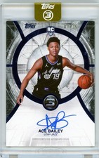 ACE BAILEY - Jazz - 2026 Topps 3 Rookie Autographs RC Blue 1/15 *Still Sealed*