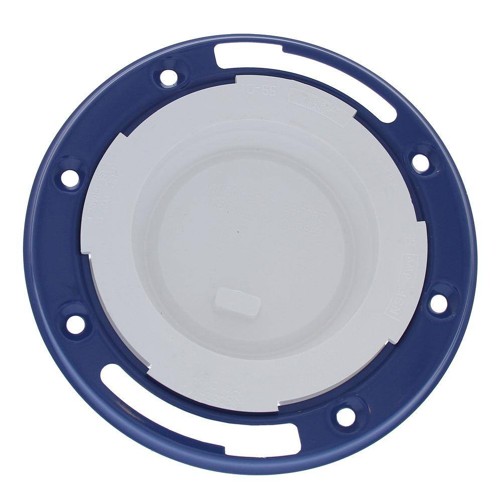 7 In. O.D. Plumbfit PVC Closet (Toilet) Flange W/Metal Ring & Knockout, Fits ove