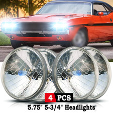 For Dodge Challenger 1970-1974 4x 5-34 5.75 Headlights Hilo Beam Dot 4pc