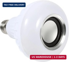 Speaker Light Bulb E27 12W LED RGB Wireless Music Playing Lamp with Remote Contr