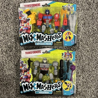 Transformers Optimus Prime & Megatron Hasbro MIX Mashers Figure s Lot, NEW!
