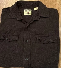 Red Head Flannel Long Sleeve Brown Shirt Men's Size Small Cotton Button-Up