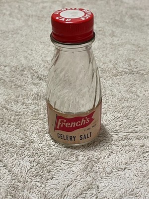 French's Celery Salt Glass Bottle 2 oz Rochester, NY (read)
