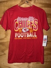 New Youth Large 12/14 NFL Kansas City Chiefs Tee SS Crew Cotton T-Shirt