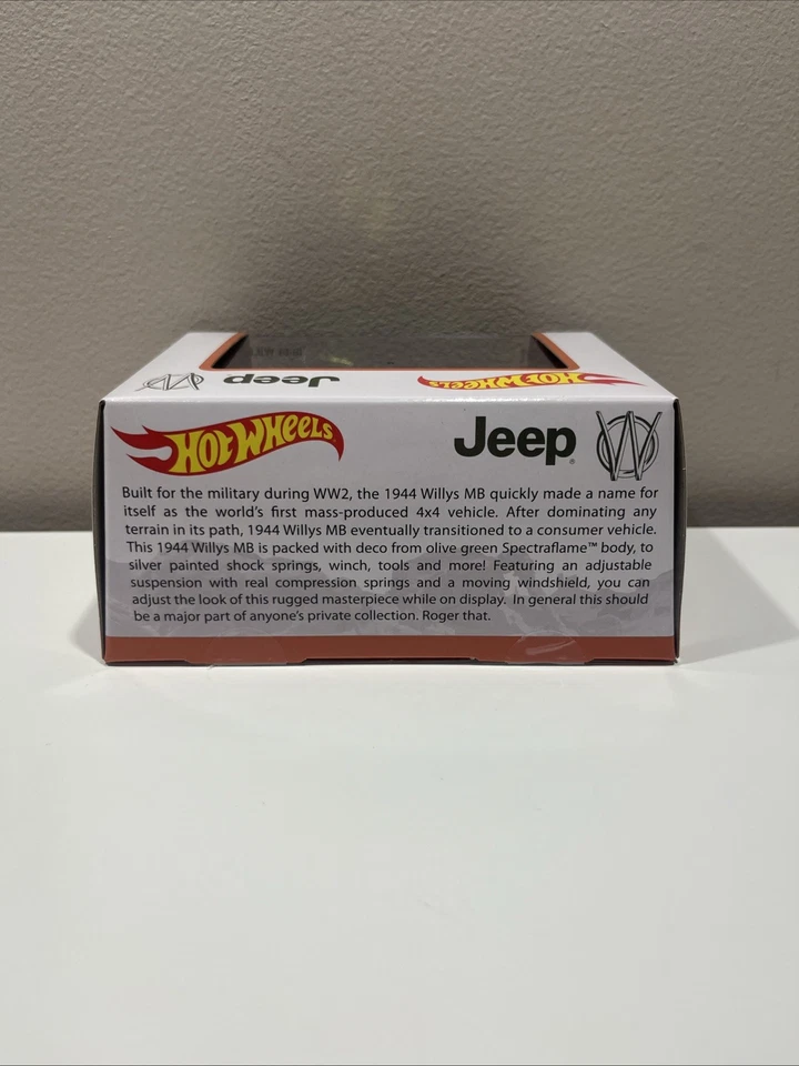 Hot Wheels Collectors RLC Special Edition 1944 Willys MB A8 - Image 4 of 4