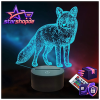 3D Lampe Tier LED Illusion Nachtlicht Mit Fernbedienung 16 Farben FüR Kinder