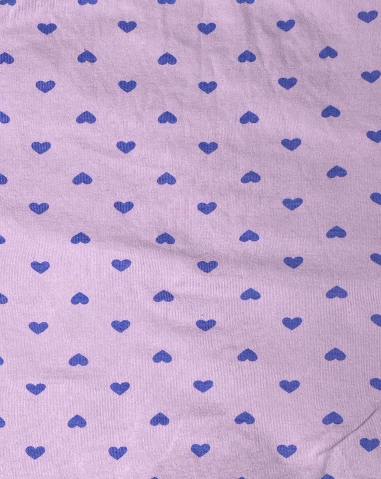 Carters Pink Baby Blanket Purple Hearts Jersey Knit Stretch Soft Swaddle Lovey - Image 4 of 4