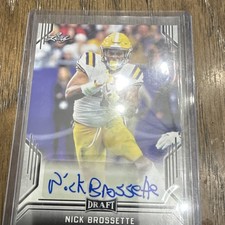 Leaf 2019 Draft Nick Brossette Autograph #BA-NB2 LSU Tigers Football Card
