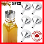 5Pcs Mini Stainless Steel Funnels Detatchable Wide Filter Oil Perfume Flask