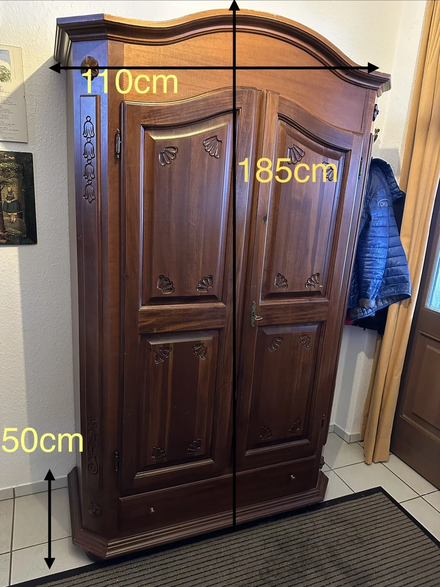 markenlose kleiderschränke aus massivholz mit kleiderstange online