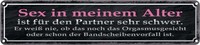 Blechschild 10X46 Cm Sex Im Meinem Alter Ist Schwer Spruch Zitat Deko Geschenk M