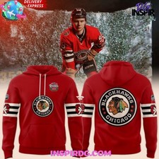 1Chicago 1Blackhawks NHL Winter Classic 2025 Red 3D Hoodie