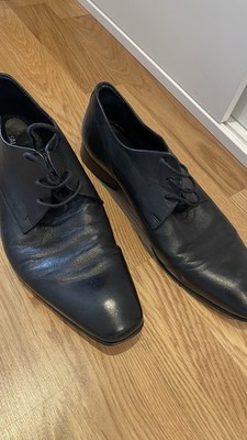 SALAMANDER Herren Derby Business-Schuhe Leder Schwarz Schnürung Gr. 41 Logo