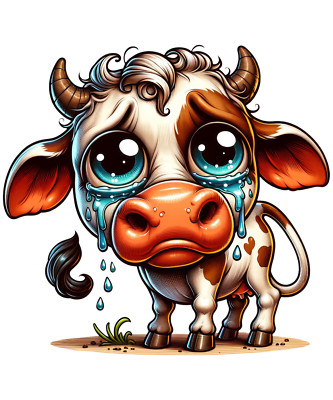 Car Sticker 18x18 cm | Funny Cow | Weatherproof | High Quality Film