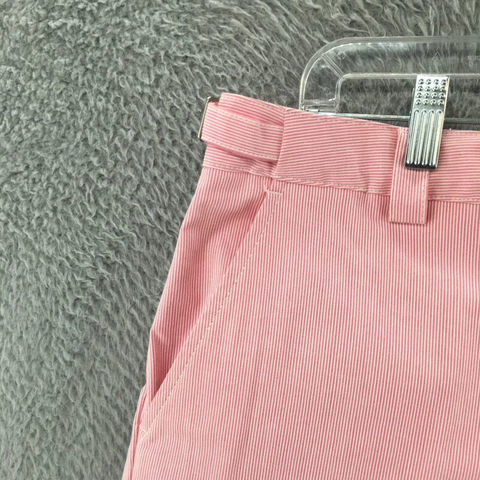 Pantalones chinos Isaac Mizrahi para mujer 18 rayas rojas mezcla de algodón pierna recta informales Foto 3 de 4