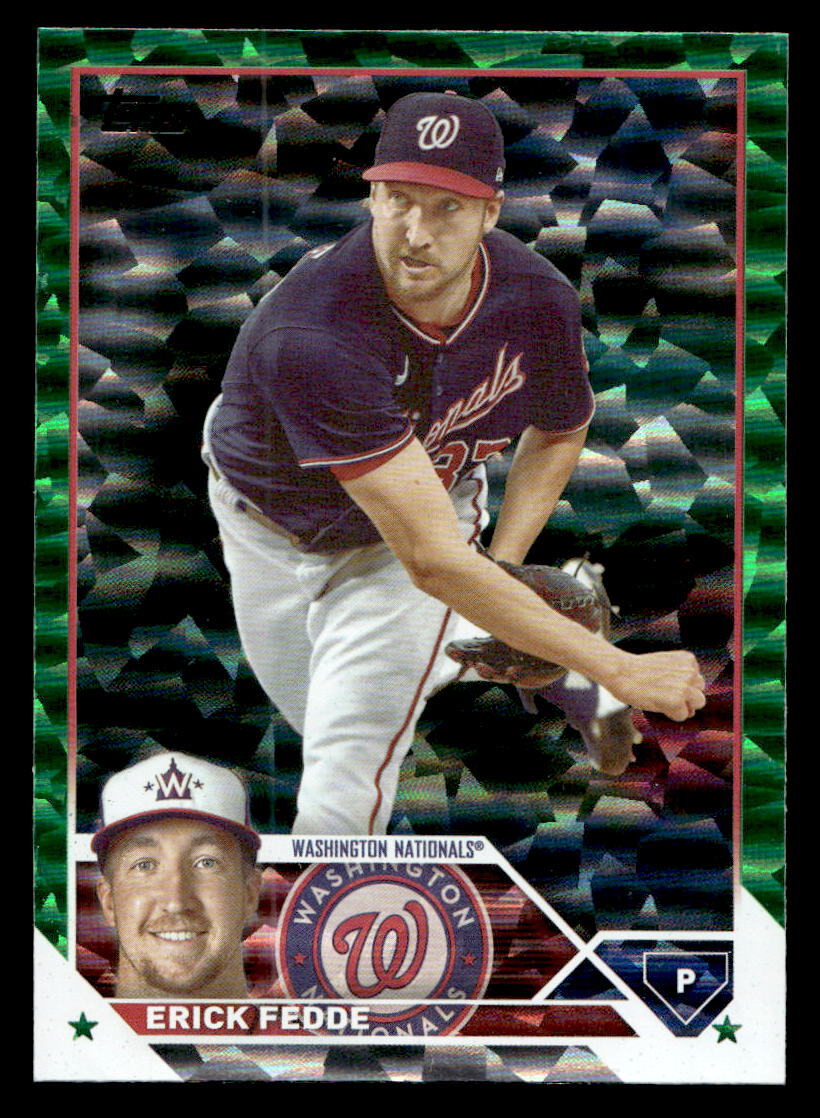 2023 Topps #258 Erick Fedde /499 Green Foil NM