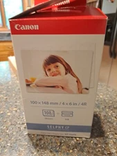 CANON KP-108IN Ink/Paper Set 100 X 148 mm / 4 X 6 in / 4R Selphy CP New Open Box