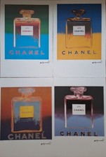 Andy Warhol Signed -  Set of 4 CHANEL Lithographs - Certificate