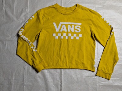 Vans Shirt Women's Small Yellow Long Sleeve Pull over