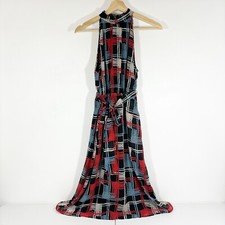 NWT Tulle Print Halter Dress A-Line Multicolor Sz S