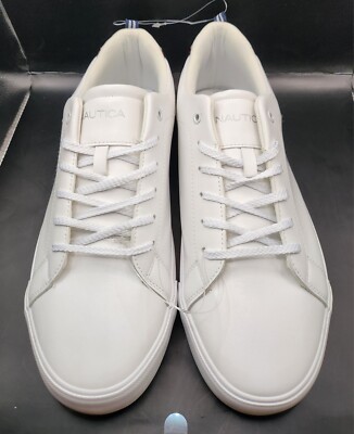 Nautica Graves Men's White Lace Up Flat Sneakers Size 13 