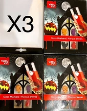 3 Box Vacu Vin CREEPY CREATURES Halloween Drink & Glass Markers 13 ea MONSTERS!
