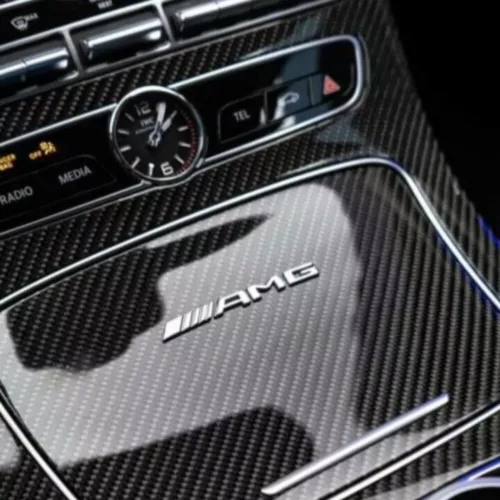 Mercedes AMG Emblem für Mittelkonsole Armaturenbrett Innenausstattung aufkleber - Bild 1 von 4