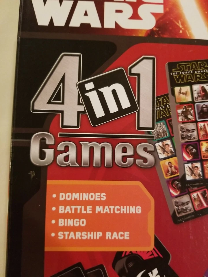 2015 STAR WARS Dominos Bingo Battle Matching Starship Race 4 in 1 Game NEW - Image 2 of 4