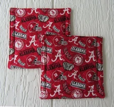Alabama Print Themed Quilted Potholders 7x7 - Set of 2