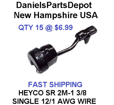 x15 HEYCO 12/1 SINGLE WIRE GRIP STRAIN RELIEF NYLON GROMMET 1060 SR 2M-1 3/8"