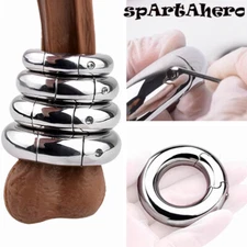 Male Heavy Ball Stretcher 304 Stainless Steel Scrotum Ring Weight Enhance Delay