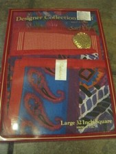 BERKSHIRE DESIGNER COLLECTION SCARF SET, IN ORIGINAL BOX W/ CLIP EXTRAS