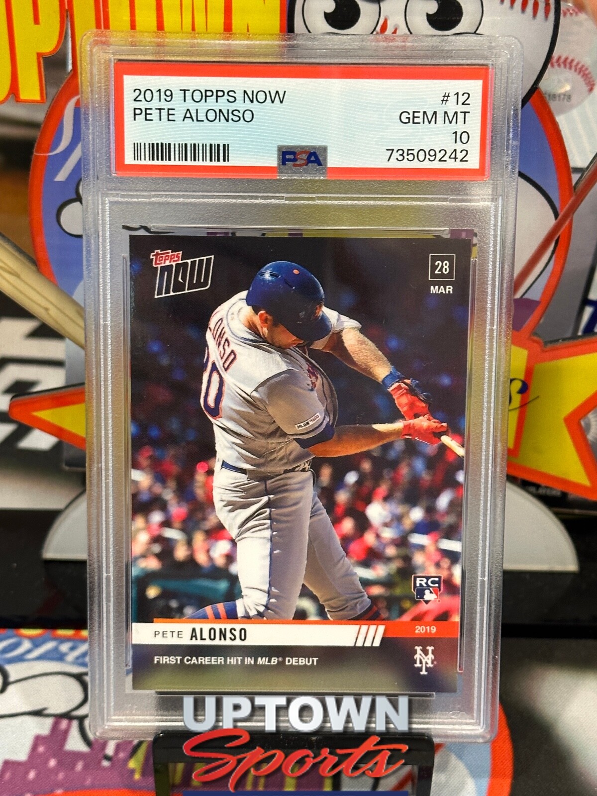 Pete Alonso 2019 Topps Now Rookie #12 PSA 10 GEM Mint MLB Debut New York Mets