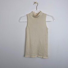 Free People Intimately No Looking Back Washed Cami Ivory XS/S NWT Mock Neck