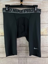 NIKE Pro Compression 12" Mens Black Shorts Size Large