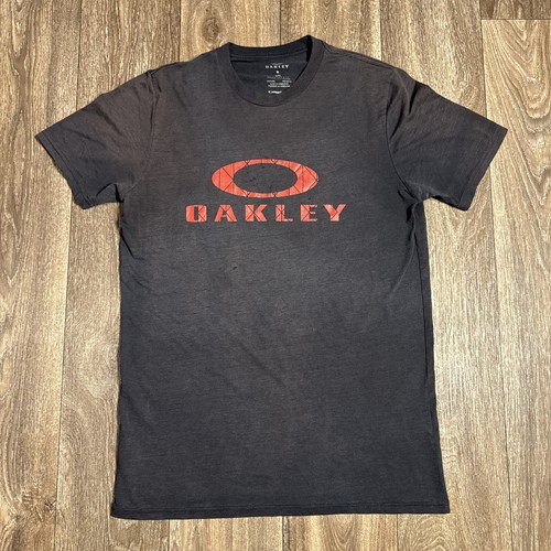Camiseta Oakley Negra Roja Logo O Desteñida Desteñida Y2K Vintage Mediana - Imagen 2 de 7
