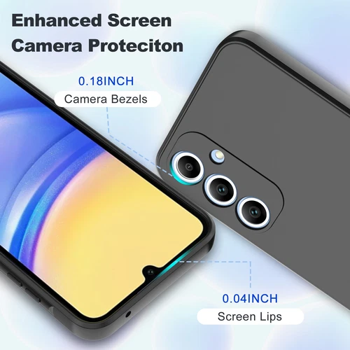 For Samsung Galaxy A05 A15 A25 A55 5G Silicone TPU Soft Phone Case Tempered film - Picture 9 of 47